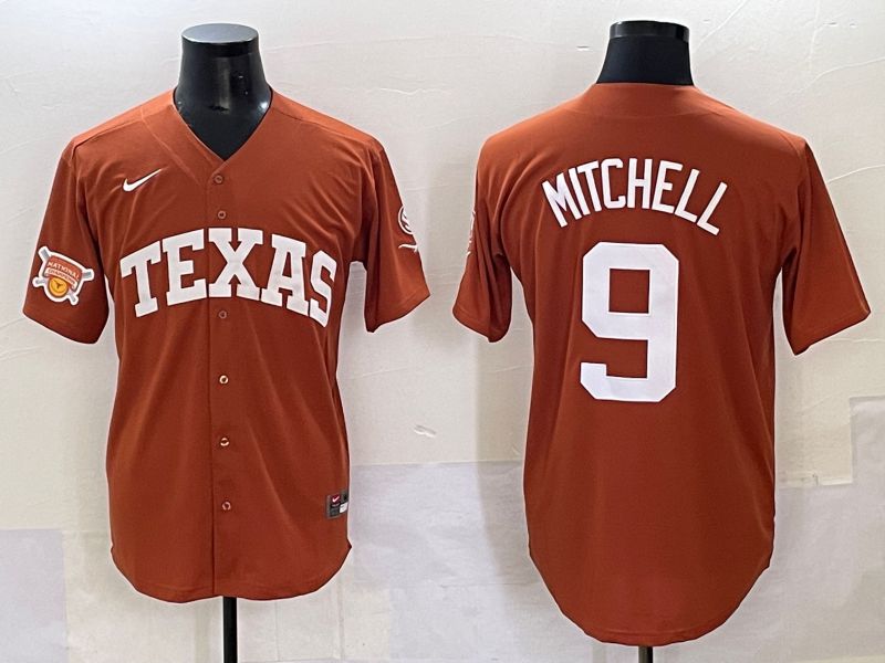Men 2025 Texas Longhorns #9 Mitchell Brown Joint Name Nike NCAA Jersey style 18